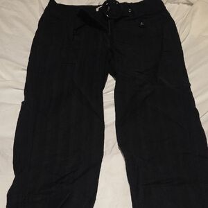 White House Black Market Black Capris with Belt Detail